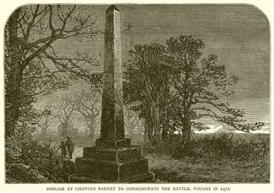 Obelisk in Chipping Barnet zur Erinnerung an die Schlacht von 1471 von English School